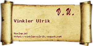 Vinkler Ulrik névjegykártya